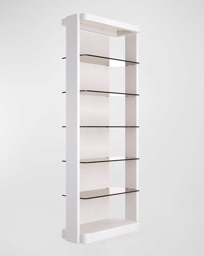 Casa Ispirata Madras Bookcase In Lino Bianco