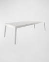 Casa Ispirata Madras 88" Dining Table With Leaf In Lino Bianco