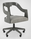 Casa Ispirata Crescent Desk Chair In Gray