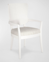 Casa Ispirata Chevron Dining Arm Chair In White