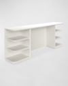 Casa Ispirata Cannello Console Table In Lino Bianco