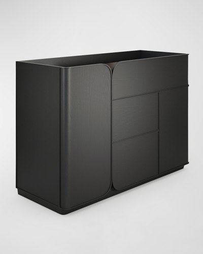 Casa Ispirata Continental Bachelor's Cabinet In Black