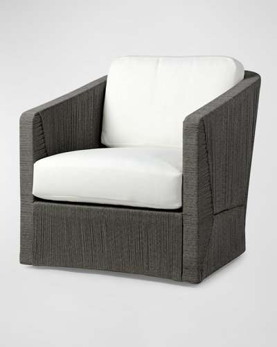 Palecek Carmine Outdoor Swivel Lounge Chair In White
