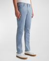 Ag Everett Slim-straight Twill Pants In Sulfur Blue Ice