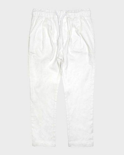 Appaman Kids' Boy's Pull-on Resort Trousers In White