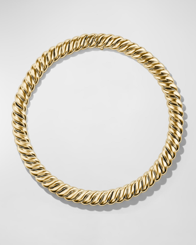 David Yurman Sculpted Cable Necklace In 18k Gold, 14mm, 18"l In 05 No Stone