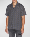 Ksubi Plur Resort Short Sleeve Button-up Shirt In Navy