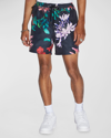 Ksubi Flowa Floral Water Resistant Swim Trunks In Assorted