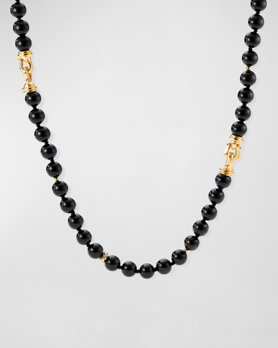 David Yurman Long Interchangeable Necklace/bracelet, 46"l In 10 Black