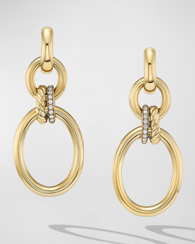 David Yurman Mercer Earrings With Diamonds In 18k Gold, 50mm In 60 Multi-colored