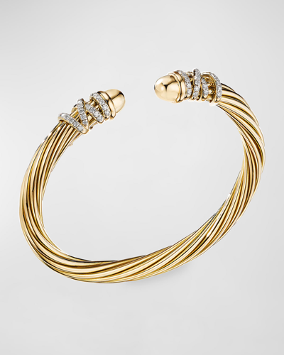 David Yurman Helena Pearl Bracelet With Diamonds In Gold/diamond