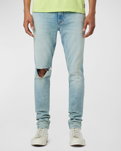 Hudson Zack Skinny Distressed Jeans In Rocker Blue