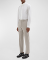 Theory Mayer Pant In Stretch Wool In Snd Mlnge