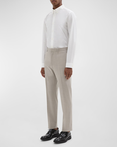 Theory Mayer Pant In Stretch Wool In Sand Melange