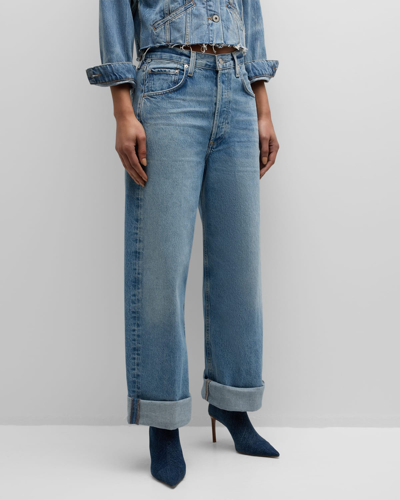Citizens Of Humanity Ayla Baggy Cuffed Crop Jeans In Gemini