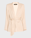Kobi Halperin Brett Rhinestone Tie-waist Jacket In Canvas