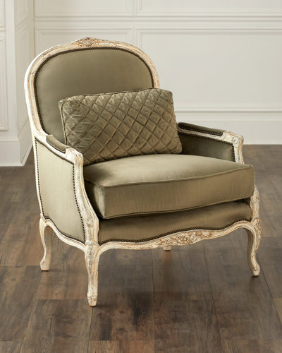 Old Hickory Tannery Guthrie Bergere Chair In Sage