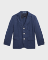 Polo Ralph Lauren Boy's Performance Twill Sport Jacket In Navy