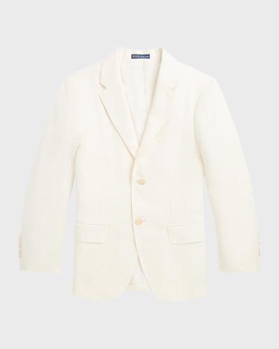 Ralph Lauren Kids' Boy's Solid Linen Tailored Sport Coat In Light Cream