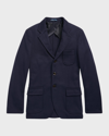 Polo Ralph Lauren Boy's Tailored Interlock Sport Coat In Navy