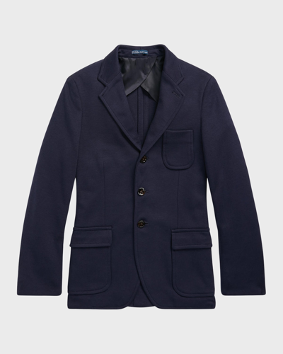 Ralph Lauren Kids' Boy's Tailored Interlock Sport Coat In Navy