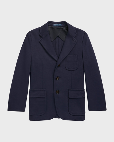 Ralph Lauren Kids' Boy's Tailored Interlock Sport Coat In Navy