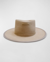 VAN PALMA ANNA DRAPED CHAIN MERINO WOOL FEDORA