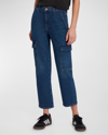 7 FOR ALL MANKIND CARGO LOGAN CROPPED JEANS