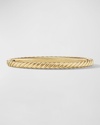 David Yurman Sculpted Cable Bracelet In 18k Gold, 4.5mm In 05 No Stone