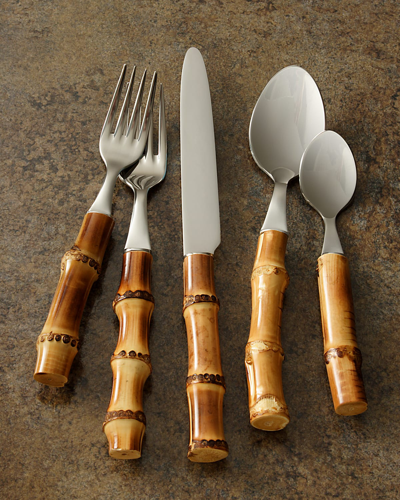Juliska Five-piece Bamboo Place Setting - Natural In Natural Bamboo