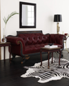 Old Hickory Tannery Promenade Duncan Sofa 88" In Dark Red