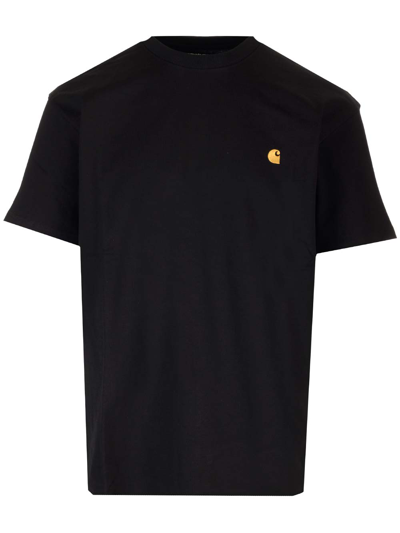Carhartt Chase T-shirt In F.xx Black / Gold