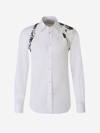 Alexander Mcqueen Fold Harness Buttoned Shirt In White