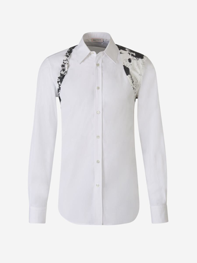 Alexander Mcqueen Fold Harness Buttoned Shirt In Blanc