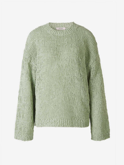 Dorothee Schumacher Cotton Knit Sweater In Verd Menta