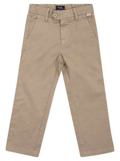 Il Gufo Kids' Stretch Cotton Pants In Beige