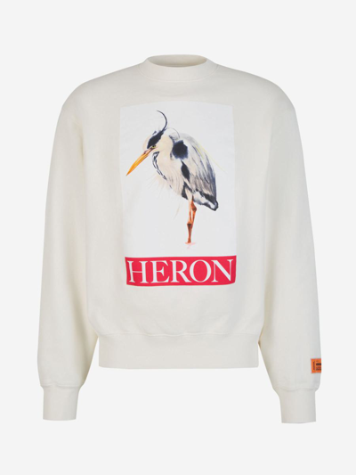 Heron Preston Logo Cotton Sweatshirt In Print And Logo On The Front