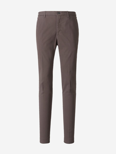 Incotex Cotton Chino Trousers In Taupe