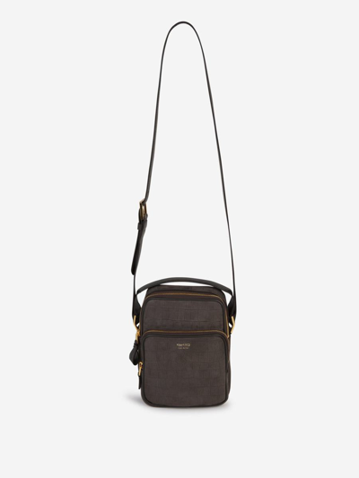 Tom Ford Leather Shoulder Bag In Brown