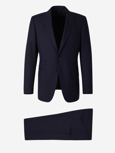 Versace Tom Ford  Shelton Suit In Dark Blue