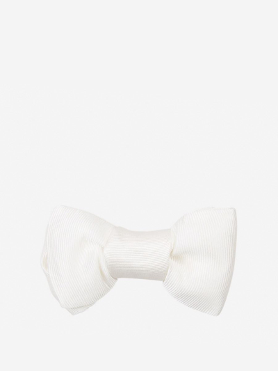 Tom Ford Silk Grosgrain Bow Tie In White