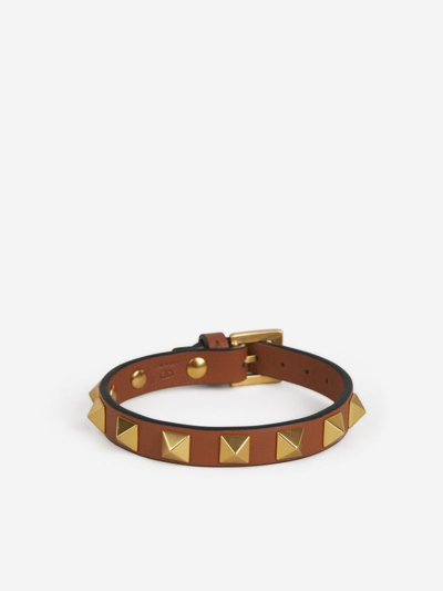 Valentino Garavani Rockstud Bracelet In Caramel