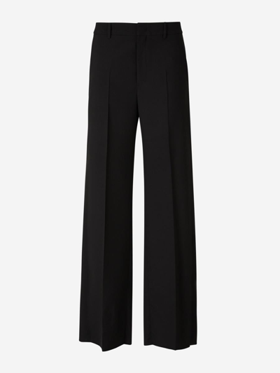 Valentino Tailored Wool Pants In Black