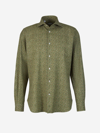 Vincenzo Di Ruggiero Linen Overshirt With Pockets In Verd Fosc