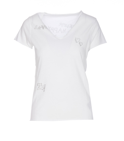 Zadig &amp; Voltaire Tunisien Strass T-shirt In White