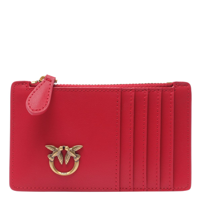 Pinko Zipped Cardholder In Red