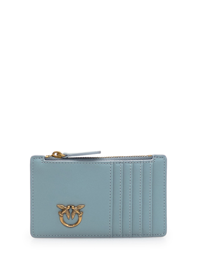 Pinko Cardholder With Logo In Light Blue