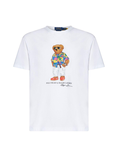 Ralph Lauren Polo Bear Printed Crewneck T-shirt In White