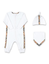 BURBERRY VINTAGE CHECK PANELLED STRETCHED BABYGROW SET