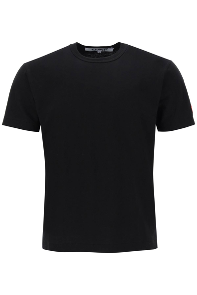 Comme Des Garçons Shirt T-shirt With Pixel Patch In Black